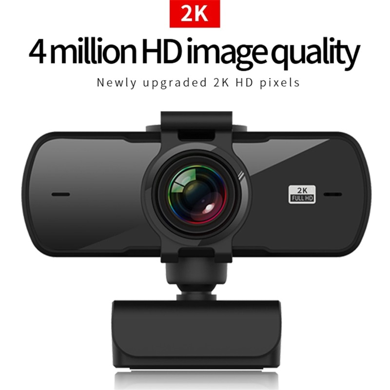 HD 2K Webcam Full Web Camera With Microphone Autofocus 2MP Willkey Webcams For PC Laptop Live Conference Video Online Class