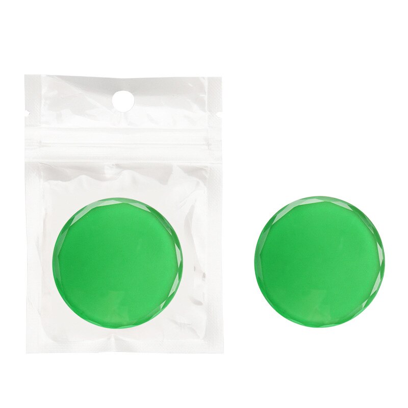 Support de pierre de Jade en cristal rond, colle adhésive pour Extension de cils colorés de , palette en verre stéréo, outils de maquillage: 1pc Green