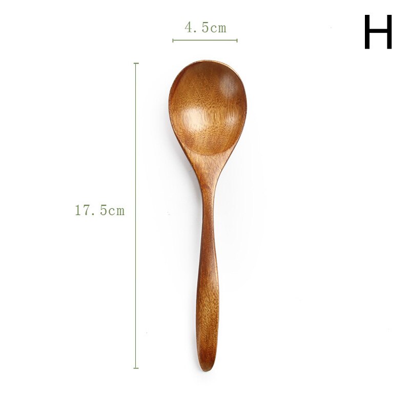 Wooden Spoon Bamboo Kitchen Cooking Utensil Tool Soup Teaspoon Catering For Kicthen Wooden Spoon: H