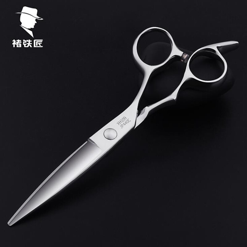 Smith Chu 6 Inch Professionele Kappers Schuiven Schaar Enkele Blade Japanse Wilg Blad Schaar Vet Schaar Kromgetrokken
