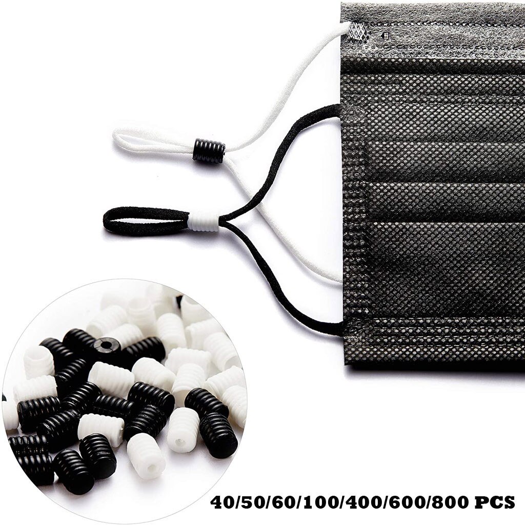 Face Mask Silicone Cord Locks Toggles Drawstrings Adjustable Lanyard Buckle Elastic Cord Adjuster Non Slip Stopper But #M3