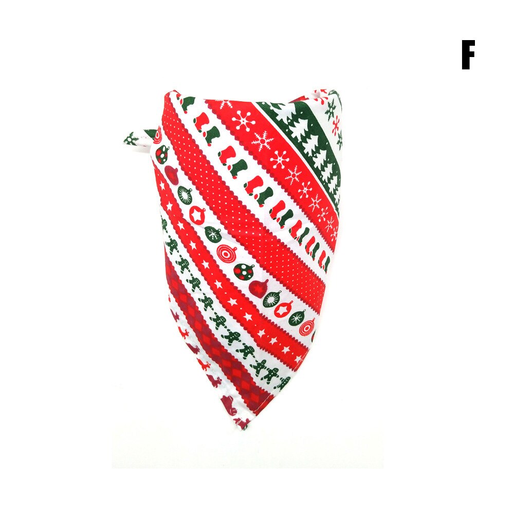 Dog Bandana Christmas Dog Collar Scarf Bib Grooming Accessories Triangular Collars Christmas for Pet Dog Col: F6