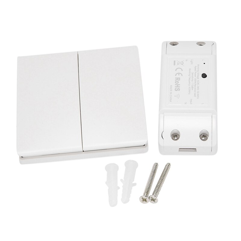 ! Remote Control Wifi Smart Wall Light Switch Wiring-Free Switch Graffiti 86 Panel Double Open Double Control: Default Title