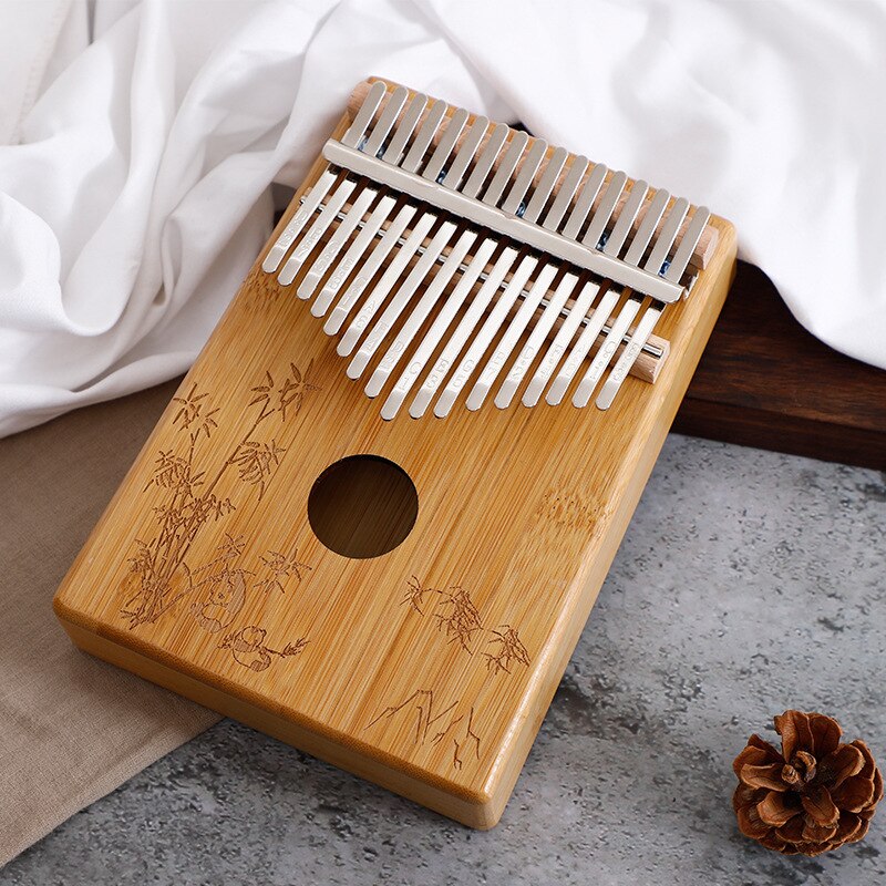 Kalimba 17 Key Bamboe Duim Piano 17 Llaves Mbira Muziekinstrument Afrika Muzikale Instrumentos Vinger Piano: Panda Bamboo