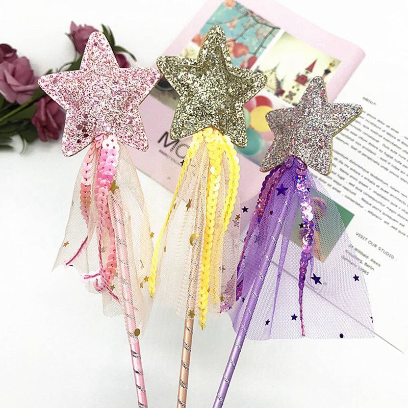 1 Pc Halloween Dag Leuke Vijfpuntige Ster Fairy Wand Magic Stick Meisje Partij Prinses Gunsten Verjaardag Wedding Vieren Wand