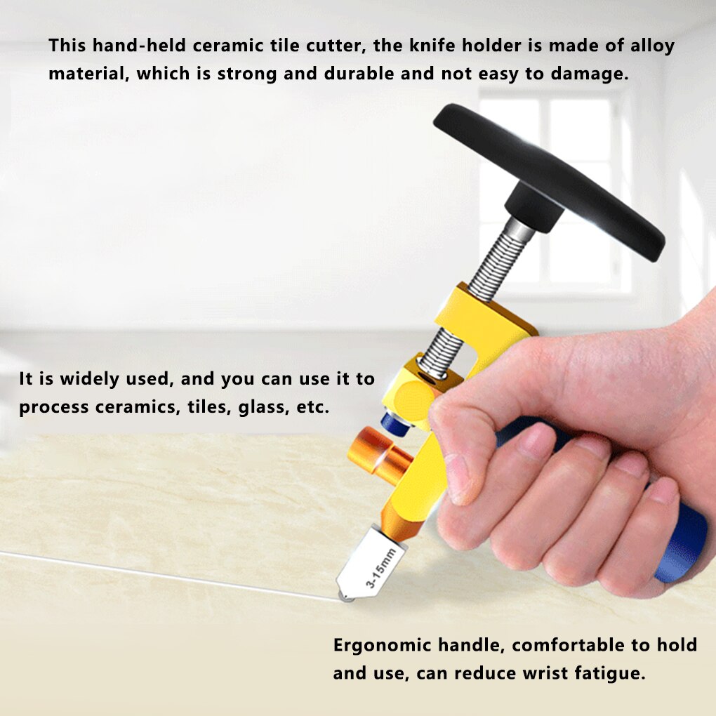 8PCS Glass Tile Cutter 3-15mm 2 In 1 Ceramic Tile Glass Cutting Tool Portable Construction Cutter Tool