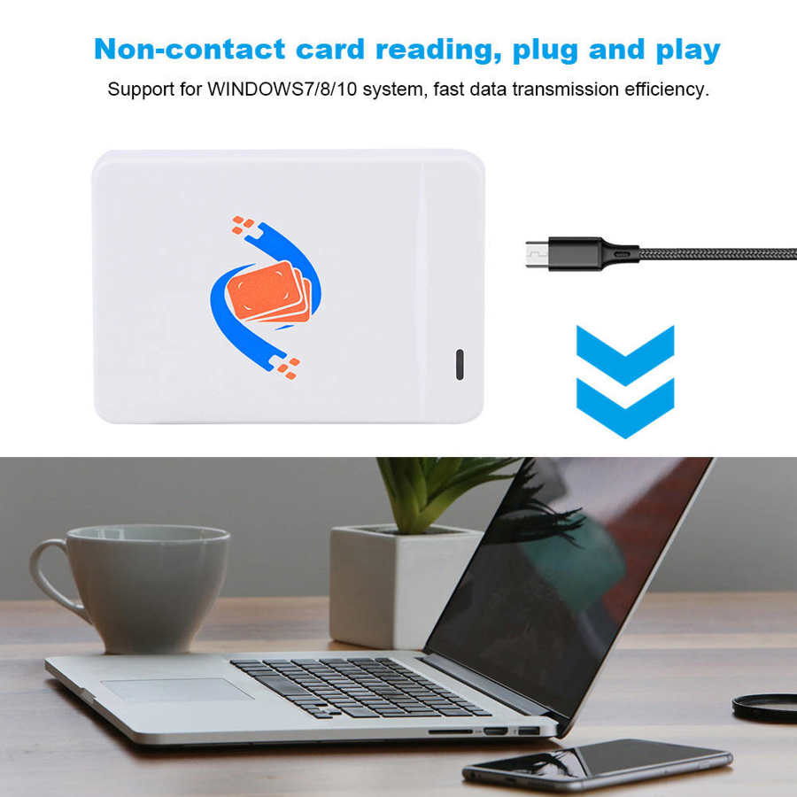 NFC Card Copier 125KHZ 13.56MHZ ID IC Card Reader Writer Encrypted Decoding Type-C Interface