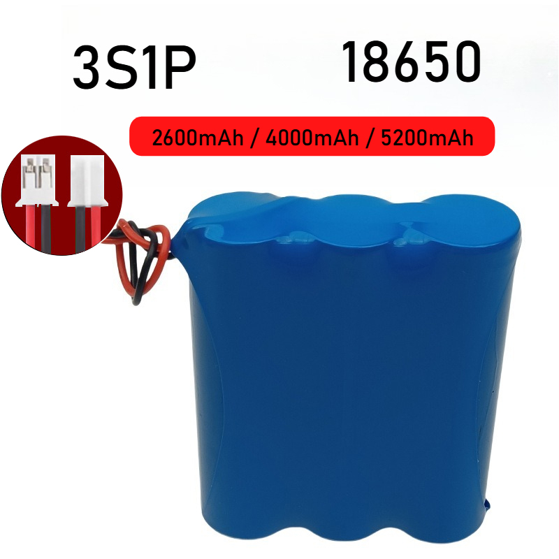 3S1P 18650 Batterij 12.6 V 2600 mAh/4000 mAh/5200 mAh Oplaadbare Polymeer Li Lipo Batterij voor GPS Auto camera DashCam Luidspreker