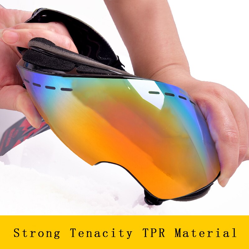 Marsnow Skibrille Doppel UV400 Anti-Nebel-Ski Objektiv Maske Brille Skifahren Männer Frauen freundlicher freundlicher Jungen Mädchen Schnee Snowboardbrillen