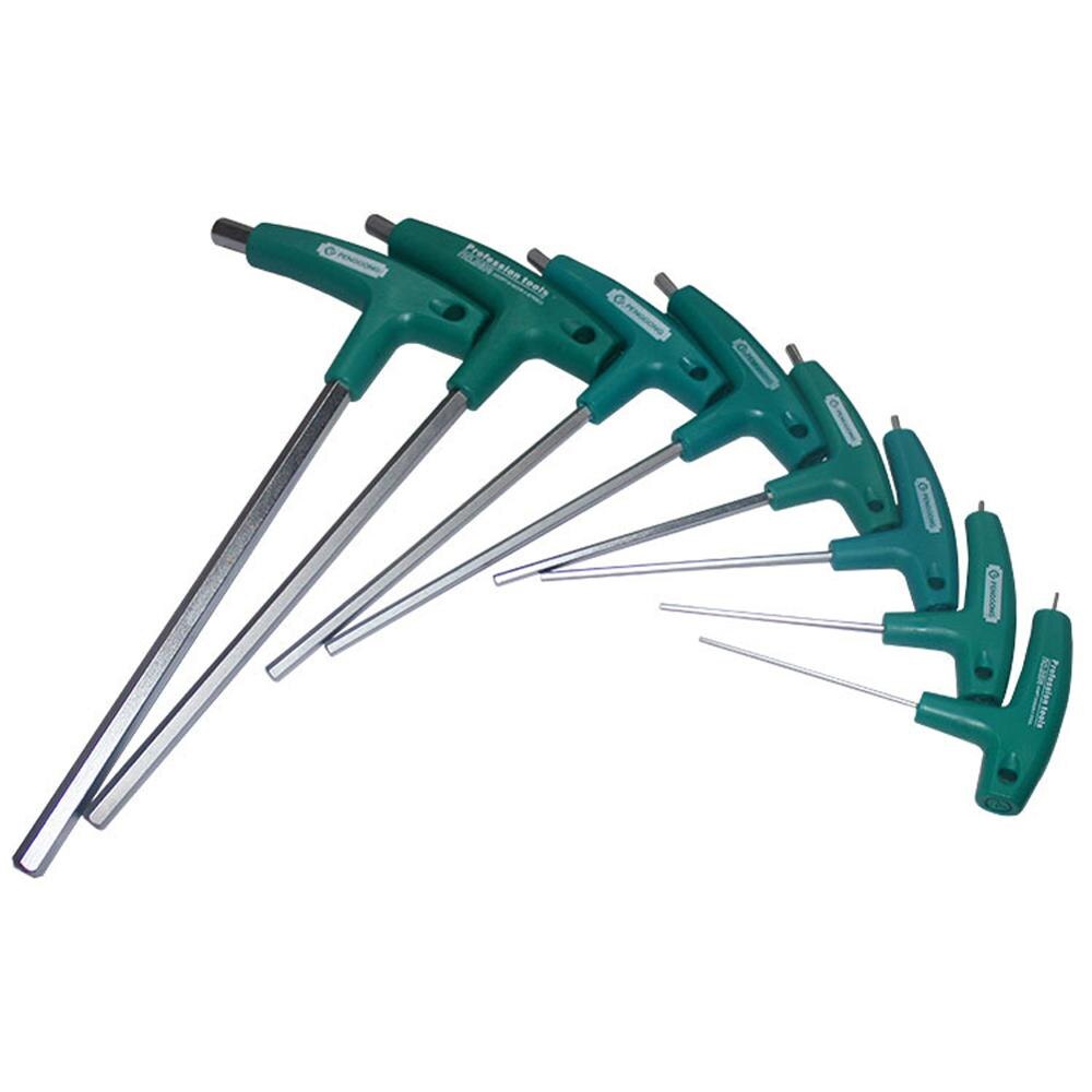 T-Handvat Hex Inbussleutel Schroeven Schroevendraaier Driver Gereedschap 1.5 Mm-10 Mm Sleutels 20DC06