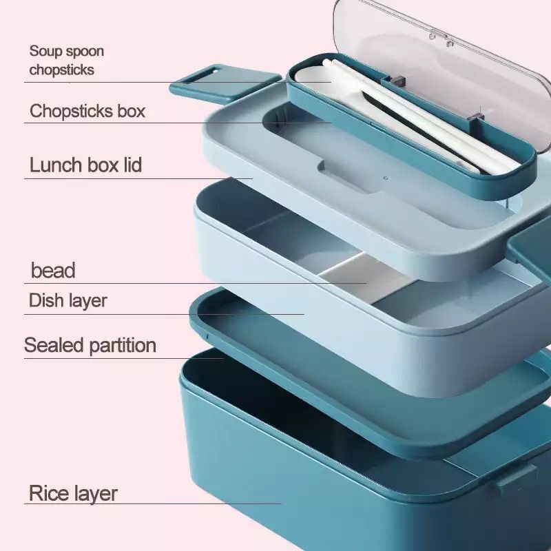Lunch Box Portable Bento Box for Student Office Worker Multi-layer Microwave Heating Lunch Container Kids Box