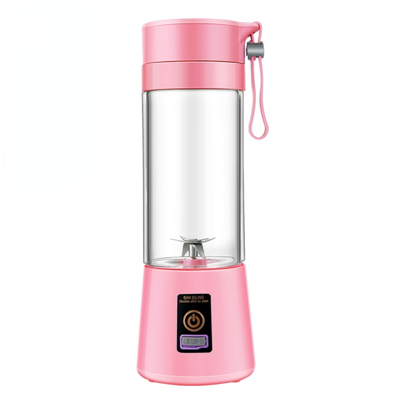 Hemkök elektrisk mixer juicepress kopp bärbar frukt smoothie milkshake mixer juicepress mini mixer: Rosa