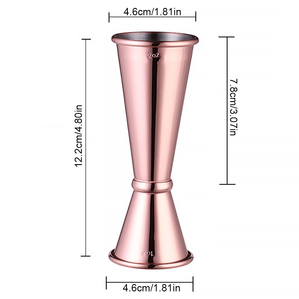 Bar de cóctel Jigger taza medidora japonesa de acero inoxidable Jigger Double Spirit barman 1oz/2oz: B 1PCS