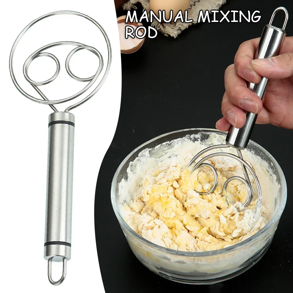 Haushalt Dänischen Teig Brot Rührgerät Edelstahl Kuchen Gebäck Teig Rührgerät Stock Schneebesen Küche Backen Rührgerät Handheld Werkzeug