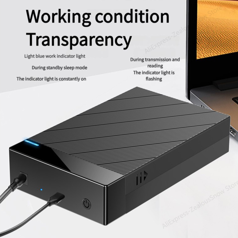 2.5/3.5 inch HDD Case USB3.0 to SATA External Hard Drive Support 22TB Hard Drive Enclosure 5Gbps High Speed Adapter for PC Lapop