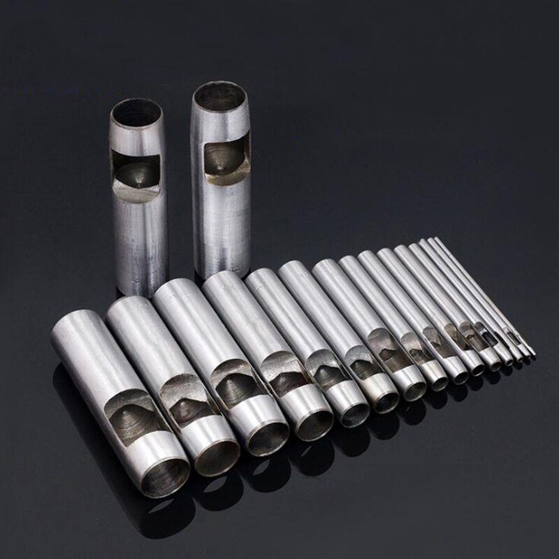 1pc Punching Leather Hole Punch Round Steel Leather Craft Hollow Hole Punch 0.5-29mm DIY Leathercraft Tools Leather Tools
