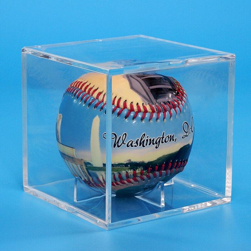 Acryl 9 Inch Baseball Doos Display Golf Tennisbal Transparante Case Voor Souvenir Opbergdoos Houder Uv Bescherming Stofdicht