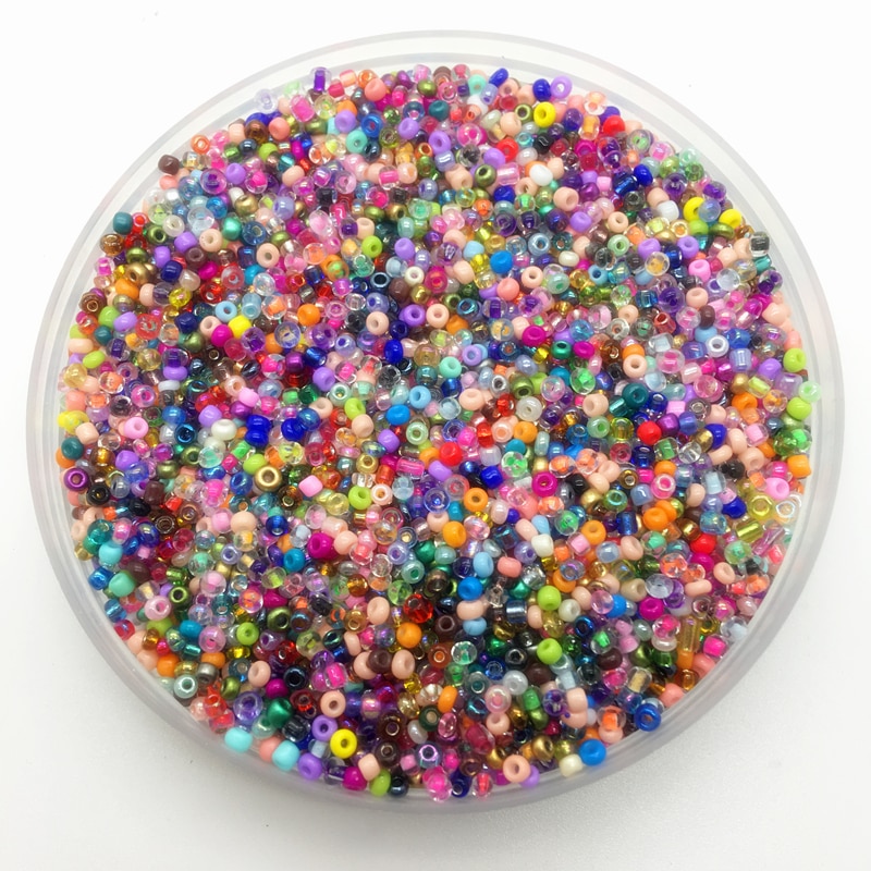 2 millimetri 3 millimetri 4 millimetri di Colore Della Miscela di Fascino Seed Repubblica di Vetro Borda il Braccialetto di DIY Collana Per Monili Che Fanno FAI DA TE accessori: 2mm 1000pcs