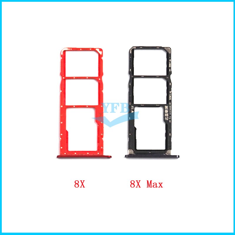 SIM Micro SD Card Tray Holder For Huawei Honor 8X Max 8C SIM Card Slot Adapter Socket Card Tray Holder Repair Parts