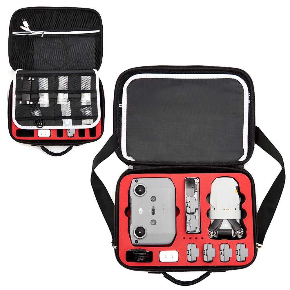 Case Voor Dji Mavic Mini 2 Tas Krasbestendig Multifunctionele Hand Box Schouder Draagbare Draagtas Voor Mavic Mini 2 accessoires: Red Inner