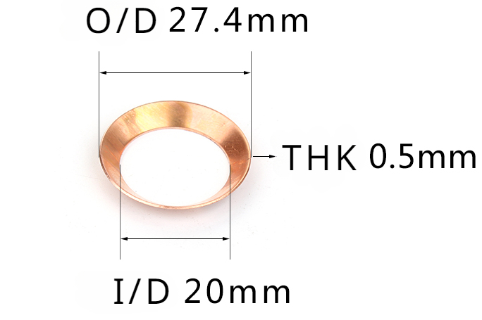 1/4" 3/8" 1/2" 5/8" 3/4" 7/8" Inch Flare End Cap Open seal Washer For Air Coniditoner Fitting: light yellow / DN32