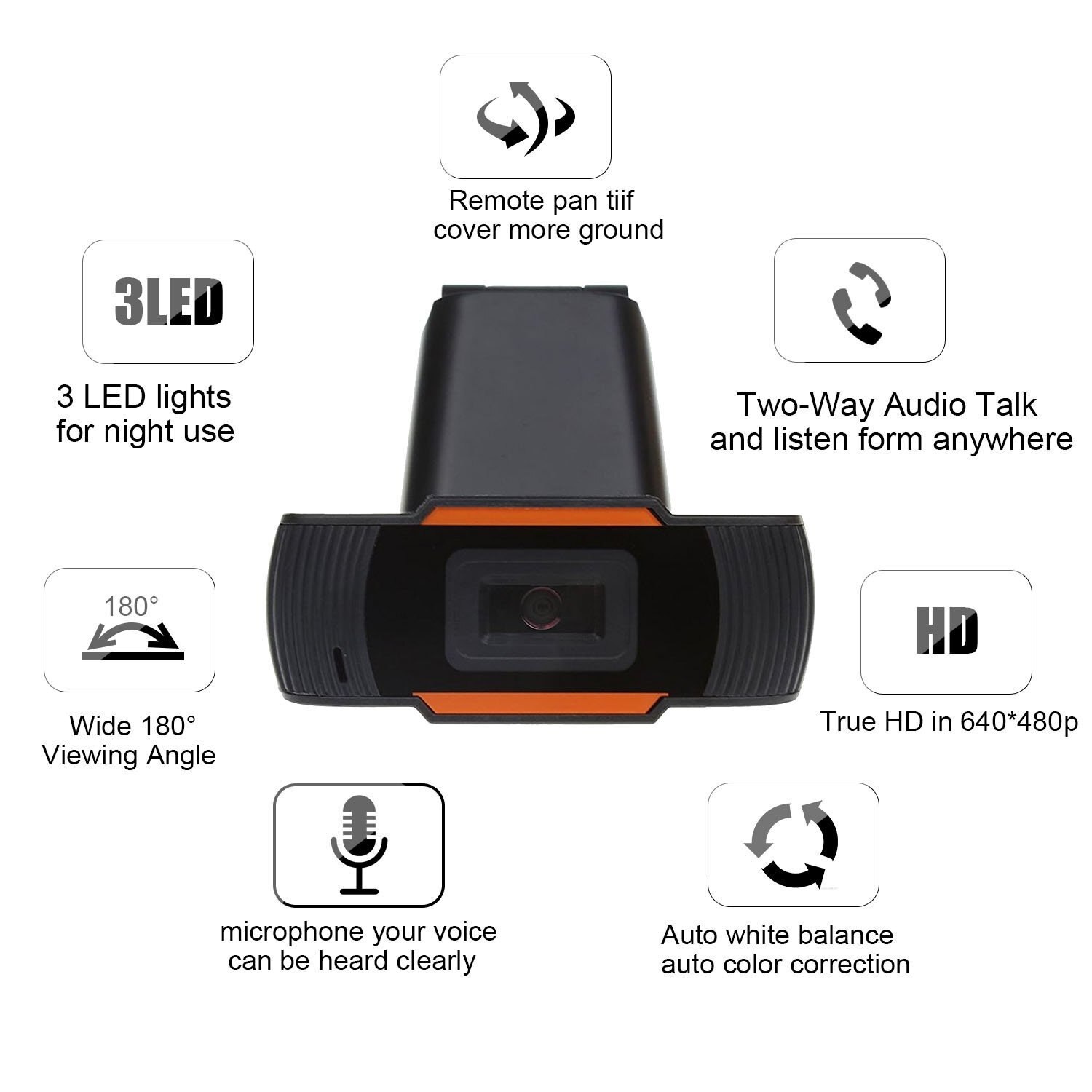 Webcam 480P Usb Camera Draaibaar Video-opname Web Camera Met Microfoon Mini Usb 2.0 Voor Pc Computer