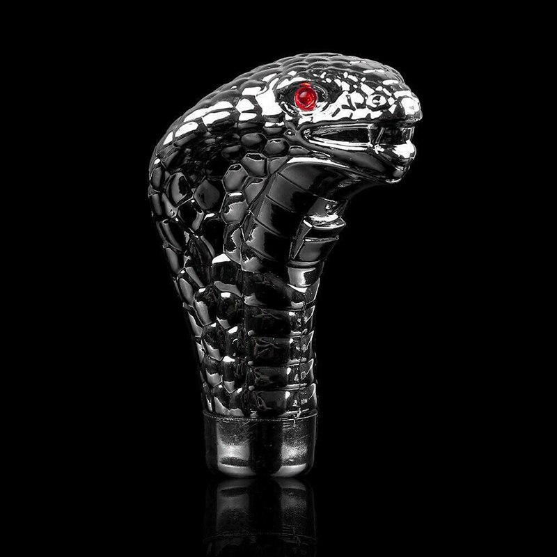 Pomello del cambio manuale per auto universale per auto bastone portato occhi cromo cobra serpente leva del cambio fredda per BMW Toyota Honda