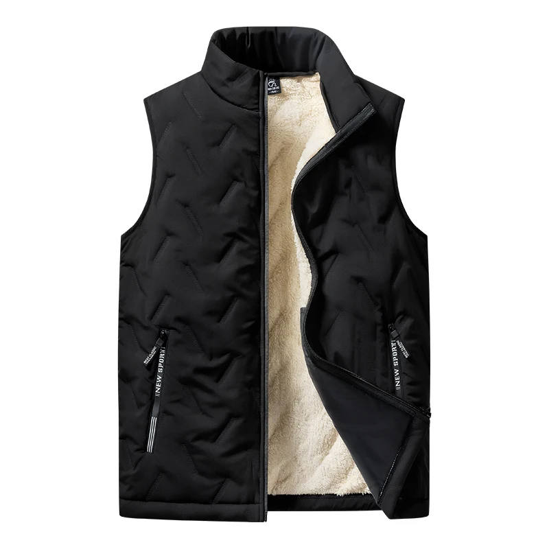 Heren Katoenen Vest Jas - Casual V-hals Mouwloos Vest - Herfst/Winter Warm Bovenkleding