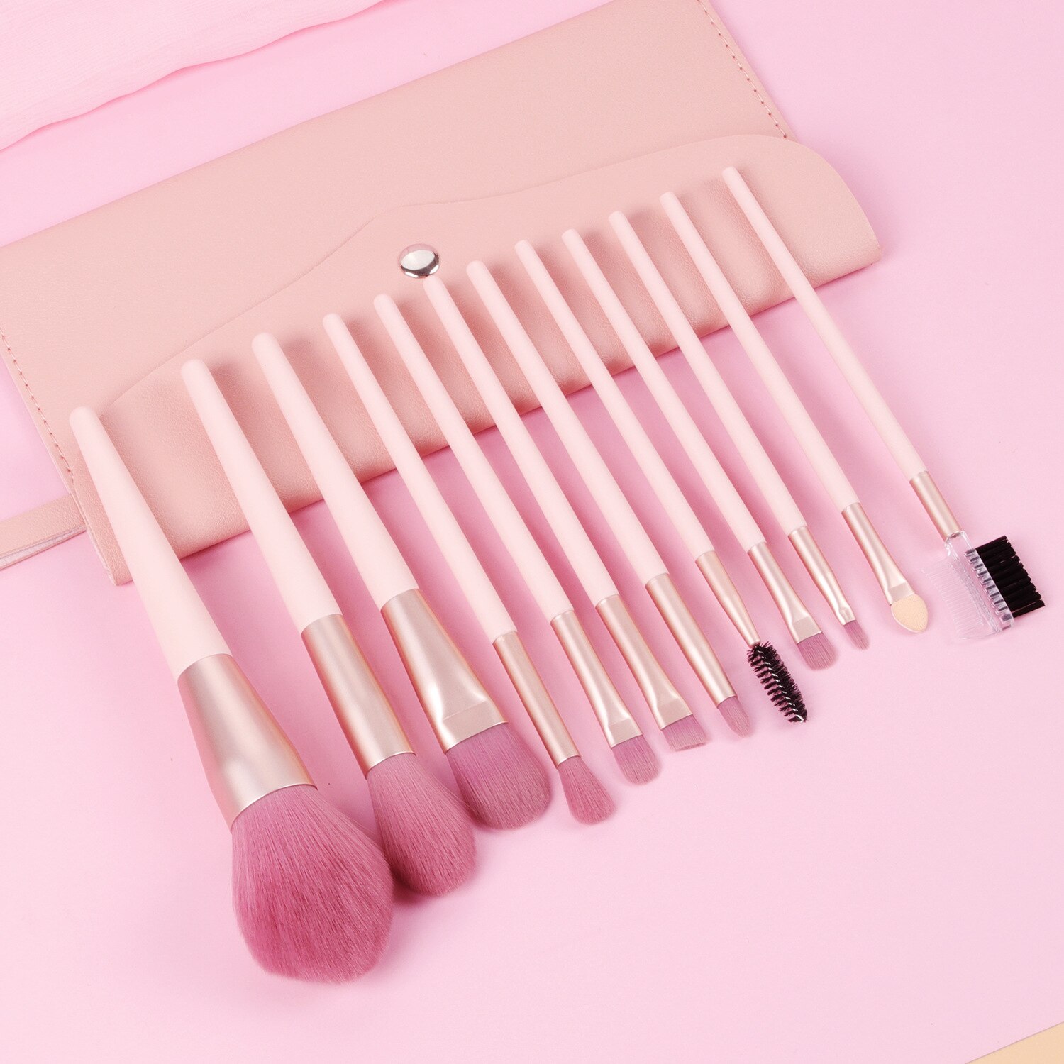 7pc/12pc Makeup Brush Pink Color Brush Set Foundation Brush Eye Shadow Brush Makeup Tool brochas maquillaje Newest