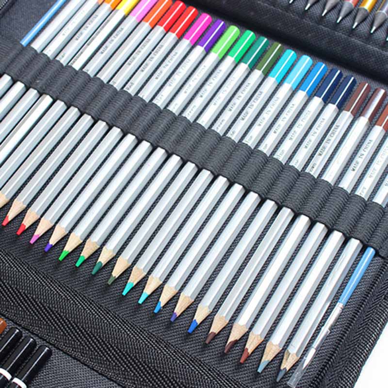 Pencils and Sketch Set Kit Complete Artist Kit Includes Zippered Carry Case Art Student Drawing VDX99