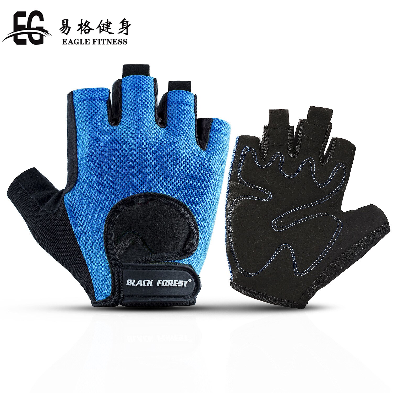 Ginásio profissional luvas de fitness power weight lifting feminino crossfit treino musculação meia dedo mão protetor