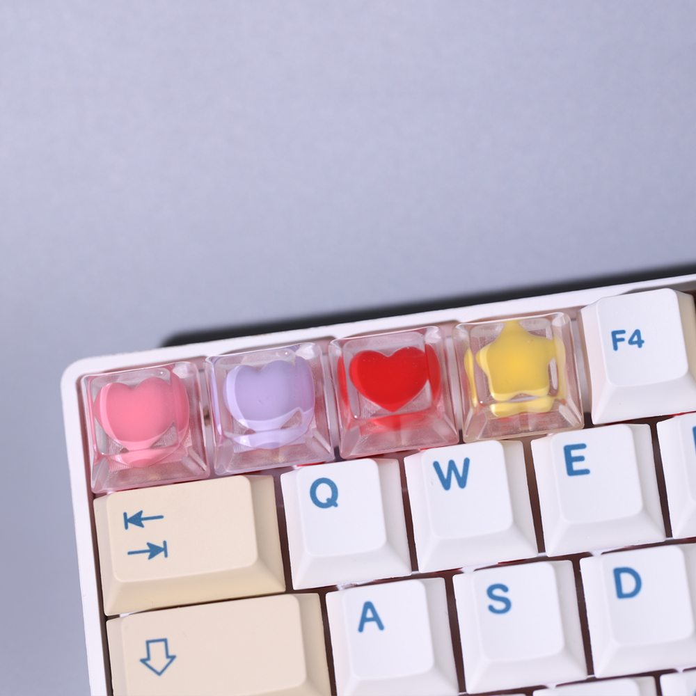 keycaps Voor mechanisch toetsenbord Game Backlit Keycap meisje schattig cadeau ESC Key Transparante cartoon persoonlijkheid Keycap Cherry MX Axis: Beige