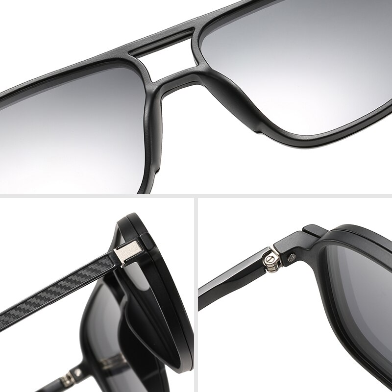 Optical Magnetic Clip on Glasses Frame Men Clear Prescription Myopia Eyeglasses Frame Polarized Magnet Clip Sunglasses Men Brand