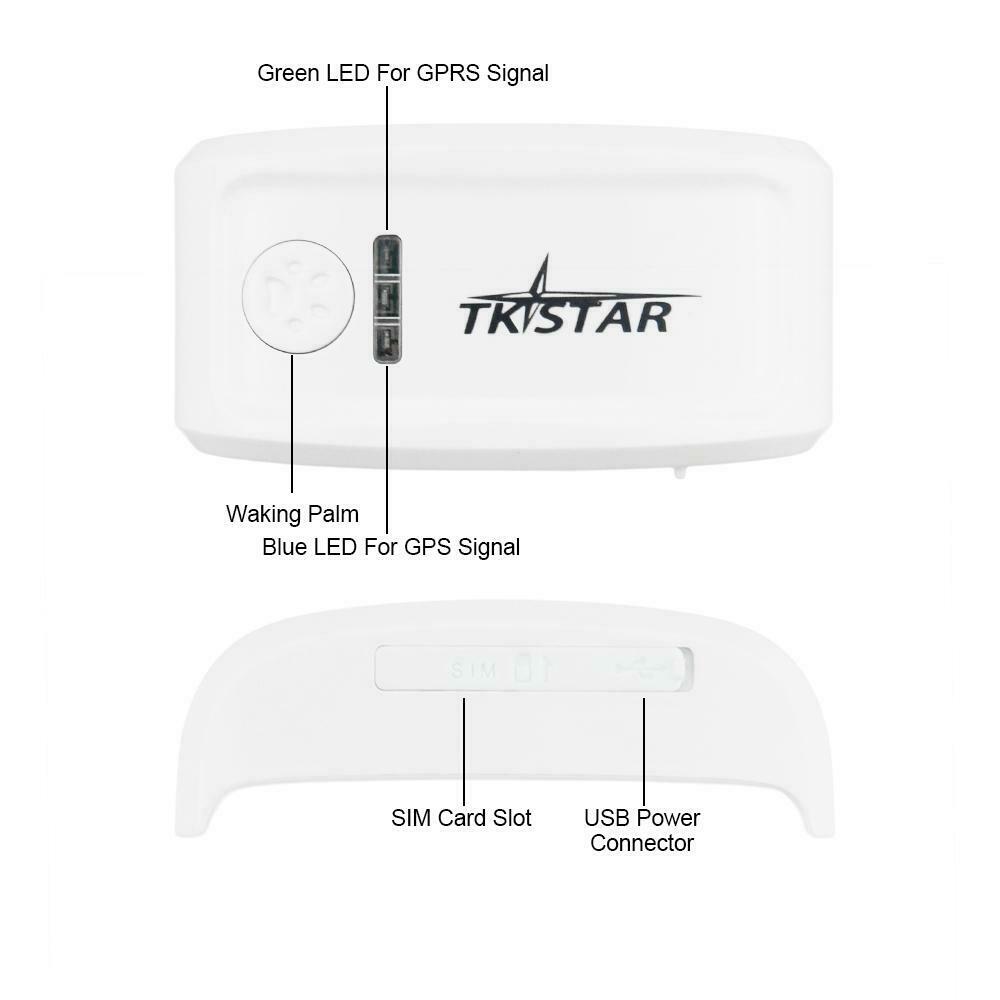 Met Doos TK909 GPS huisdieren tracker GSM/SMS/GPRS tracker Gratis App 100g2280