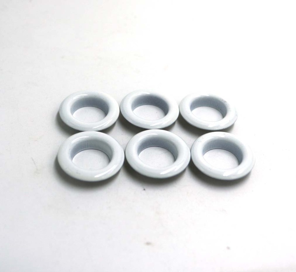 Limited Direct Selling Plating Metalen Ronde Grommets Oogjes 50 sets 12mm Zilver Tone Schoen Schoenveter witte Kleur Oogjes