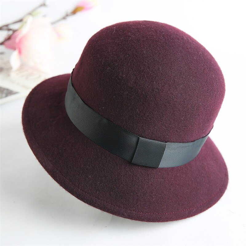 Cappello Fedora In Feltro Di Lana Per Donna – Unisex, Tesa Media, Taglie M E L, Regalo Alla Moda