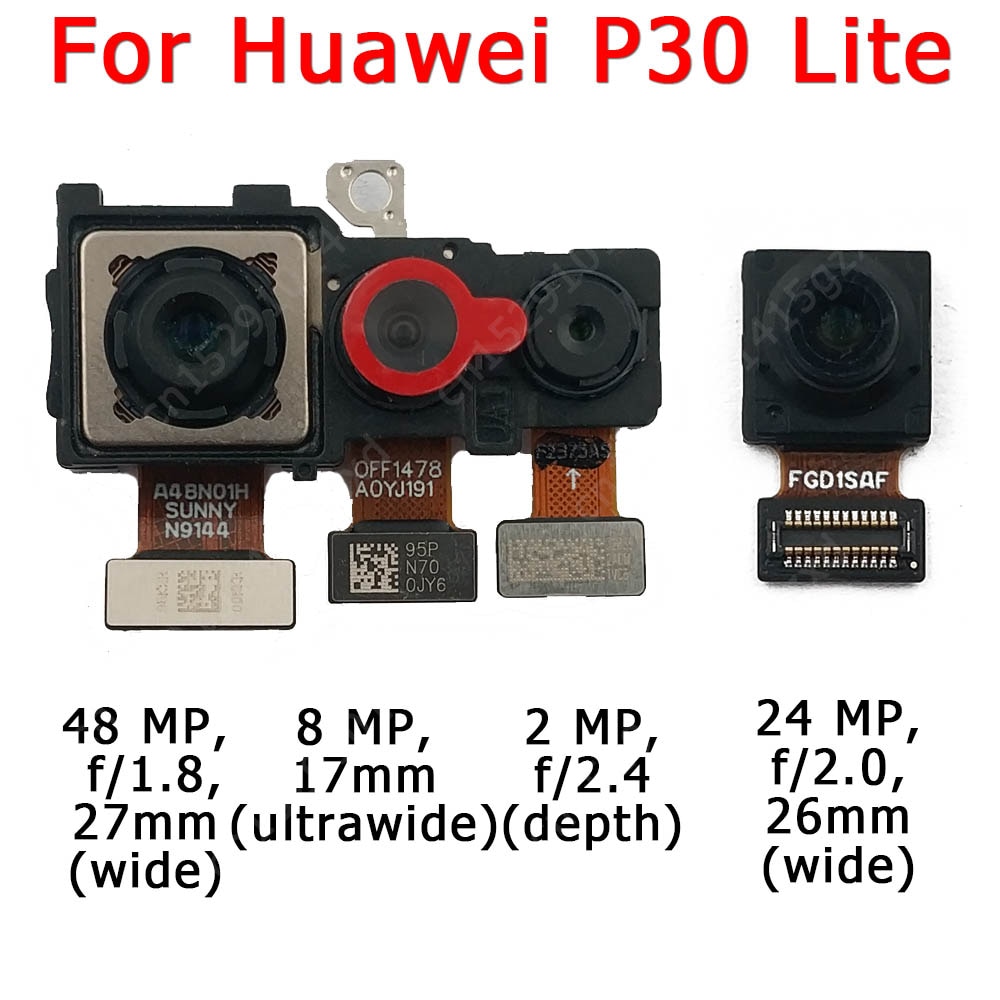 Caméra de rechange face avant et arrière d'origine pour Huawei, module flexible de pièce principale, pour modèles P30, Lite, P30Lite,