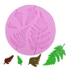 Siliconen Ronde Fern Leaf Vorm Vloeibare Siliconen Mal Fondant Cake Diy Polymeer Klei Epoxy Molding Tool