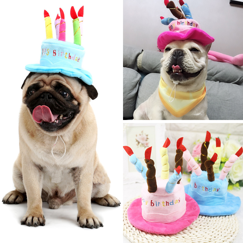 Kjæledyr hund bursdag hatter luer morsom valp katt hodeplagg søte kjæledyr lue tilbehør til små hunder chihuahua mops bulldog kjæledyr forsyninger