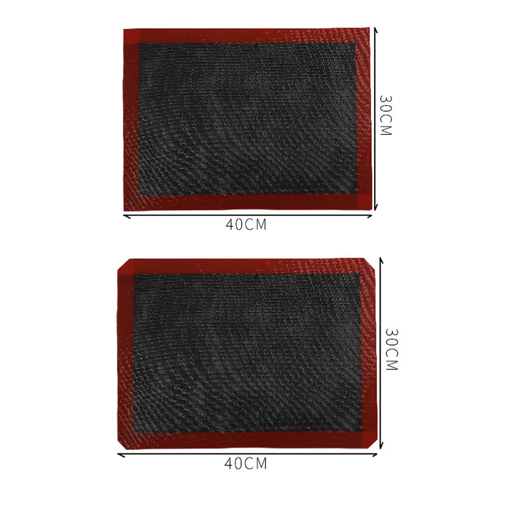 1/2/3 stk. 30 x 40cm silikonmatte stekebrett bakenett pustende non-stick bakematte påføres kake- og kjekskjøkkenmatte