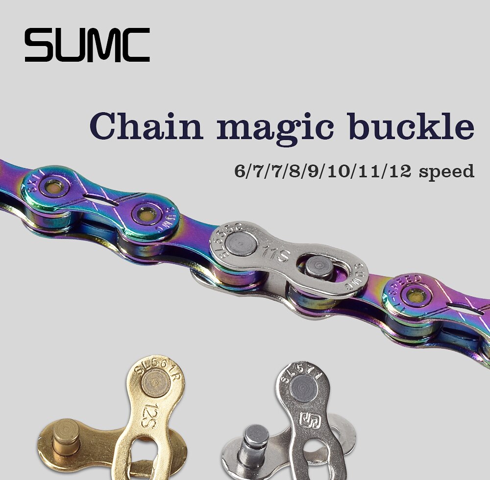 2 Pairs Bike Chain Magic Master Missing Link 6/7/8s 9/10/11/12s Chain Link Connector Bike Quick Magic Buckle Button Master Links