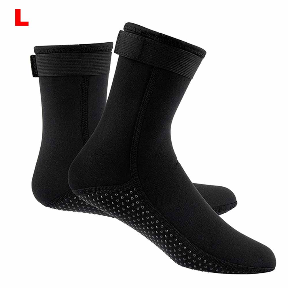 Calcetines de buceo impermeables de neopreno y nailon para playa, antideslizantes, accesorios para surfear y bucear, 3mm: L