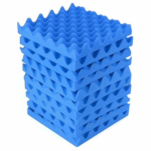 10pcs/set 25x25x4cm Sound-absorbing Sponge Soundproof Sponge Noise Insulation Foam Piano Drum Shed Room Classroom Wall Muffler