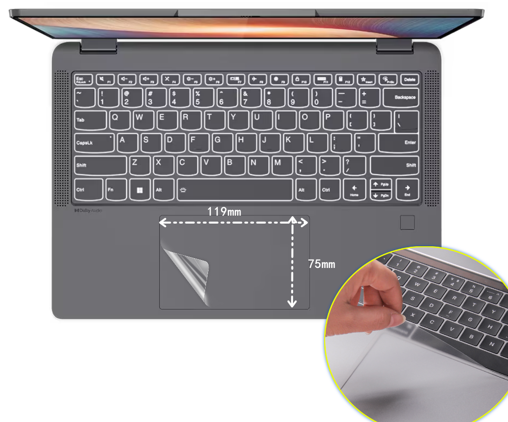 Matte Touchpad Protective film Sticker Protector For Lenovo IdeaPad Flex 5 14" 14ALC7 14IJL7 14iAU7 TOUCH PAD