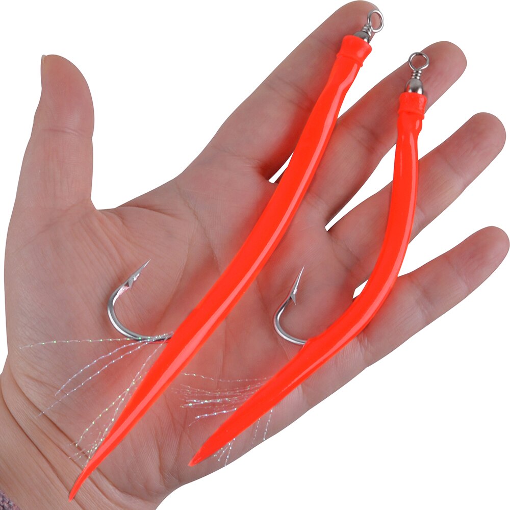 10/20/30/40pcs Fishing Hooks Set Barbed Octopus Hook With Rolling Swivel And Thread Feather Roped Sea Fishing Tackle