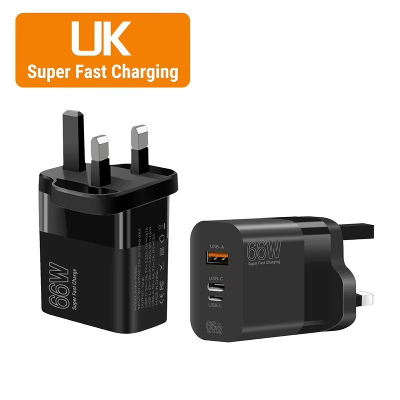 Xiaomi 66W Super Fast Charging Adapter PD Reverse Charger Suitable For Apple Huawei Xiaomi EU/US/UK Standards Phone Adapter: DE