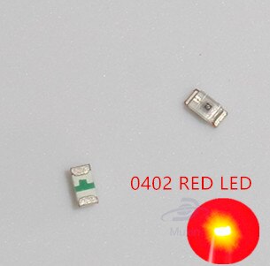 100 stk 0402 led overflademontering 0402 røde smd/smt led super lysende lampe lysdioder 0402 smd led 620-625nm