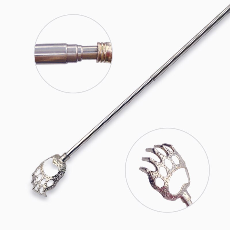 Telescopic Anti Itch Back Scraper Scalp Massager Back Scratcher Massager Claw Clip Extendable Telescoping Itch Scratching Hackle