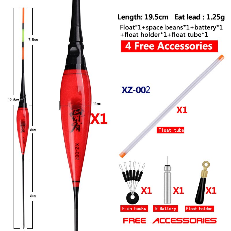 Composite Nano Fishing Floats Shallow Water Buoy Lake River Bobber Vertical Soft Tail Buoy Fishing Tools Tackle Accessories: XZ-002 1piece