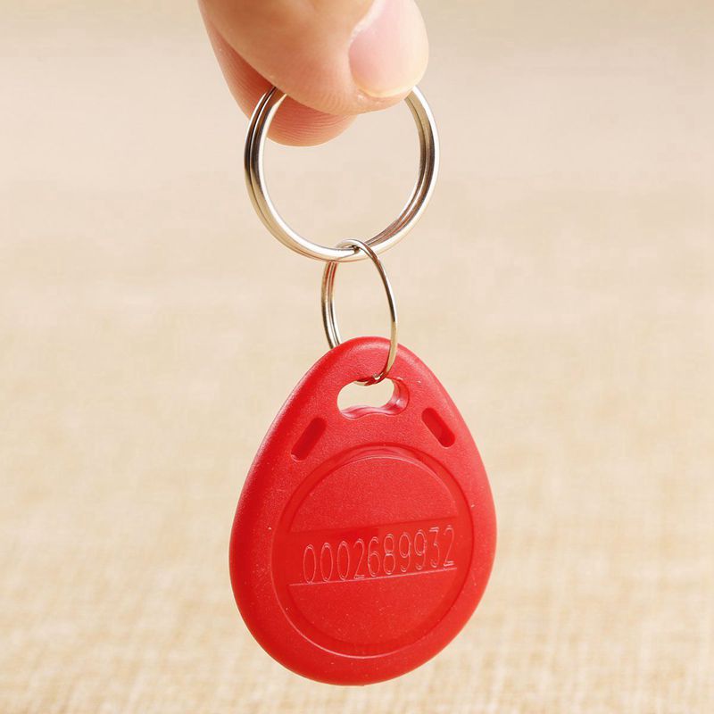 Badge d&#39;identification RFID pour télécommande, 100 pièces, carte d&#39;identification pour système de porte, Badge d&#39;entrée, serrure à jeton 125KHZ, rouge